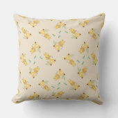 Kleine schattige giraffe bloemenlicht bruin kussen (Voorkant)