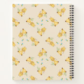 Kleine schattige giraffe bloemenlicht bruin notitieboek (Achterkant)