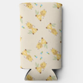 Kleine schattige giraffe bloemenlicht bruin seltzer blikjeskoeler (Voorkant)