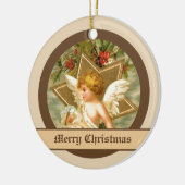  kleine schattige kerstengel en -ster keramisch ornament (Links)