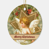  kleine schattige kerstengel en -ster keramisch ornament (Links)