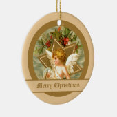  kleine schattige kerstengel en -ster keramisch ornament (Rechts)