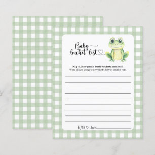 Kleine schattige kikker - Baby bucket list