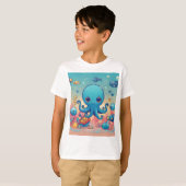 Kleine schattige krab T-shirt. T-shirt (Voorkant volledig)