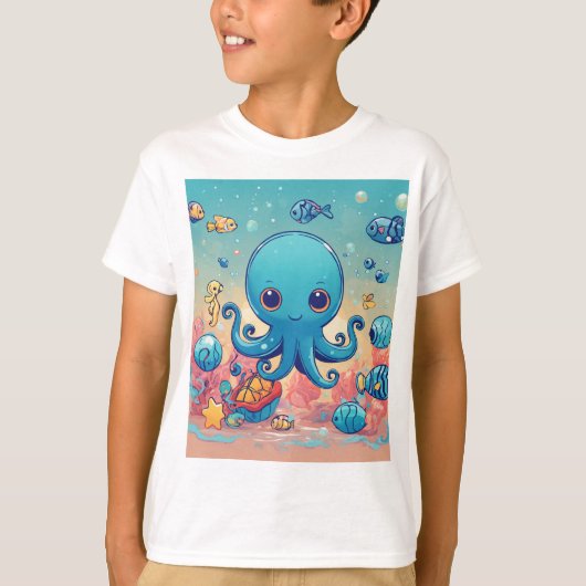 Kleine schattige krab T-shirt. T-shirt (Voorkant)