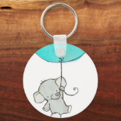  kleine Schattige olifant Sleutelhanger (Voorkant)