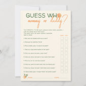 Kleine schattige raad wie mama of papa spel Kaart (Voorkant)