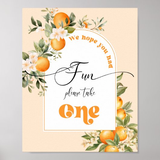 Kleine schattige sinaasappels We hopen dat je leuk Poster (Voorkant)