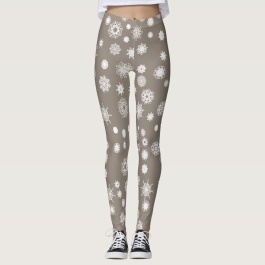 kleine schattige sterren mandala multi-patrongeome leggings (Voorkant)
