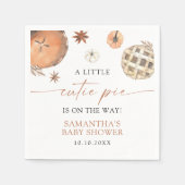 Kleine schattige taart op de weg Herfst Baby showe Servet (Voorkant)