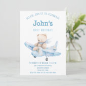 Kleine schattige Teddy Bear piloot Kaart (Staand voorkant)