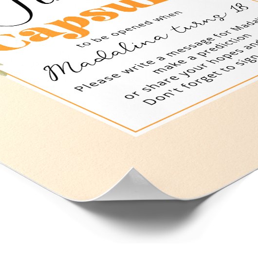 Kleine schattige verjaardag tijd capsule poster (Hoek)