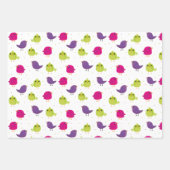 Kleine schattige vogels inpakpapier vel (Voorkant 3)