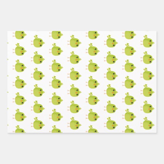 Kleine schattige vogels inpakpapier vel (Voorkant)