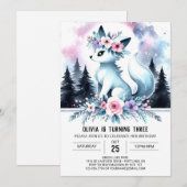 Kleine Schattige Wolf Verjaardag Kaart (Voorkant / Achterkant)