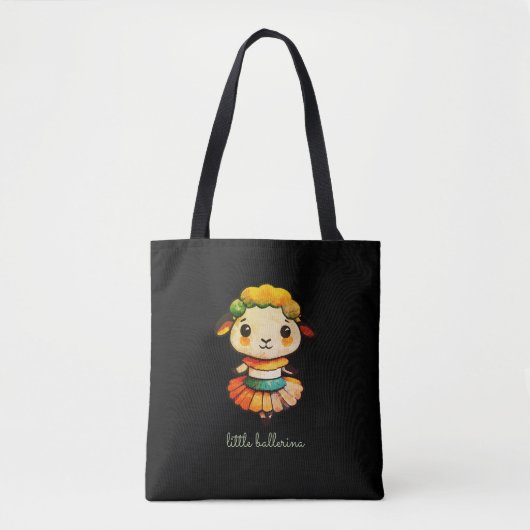 Kleine Schattigee Ballerina Sheep Tote Bag (Voorkant)