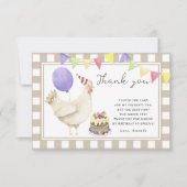 Kleine Schattigee Chick verjaardagsfeestje bedankt (Voorkant)