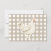 Kleine Schattigee Chick verjaardagsfeestje bedankt (Achterkant)