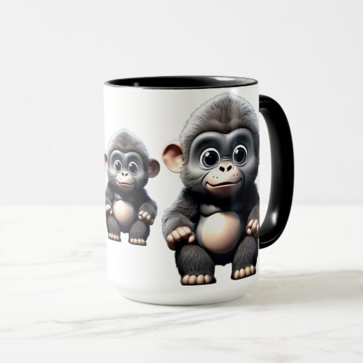 Kleine Schattigee Gorilla Mok (Voorkant rechts)