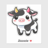 Kleine Schattigee Koe Sticker (Vel)