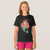 Kleine Schattigee onderwater waterverf zeemeermin T-shirt (Voorkant volledig)