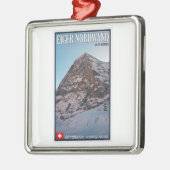 Kleine Scheidegg - De Noordmuur van de Eiger Metalen Ornament (Links)