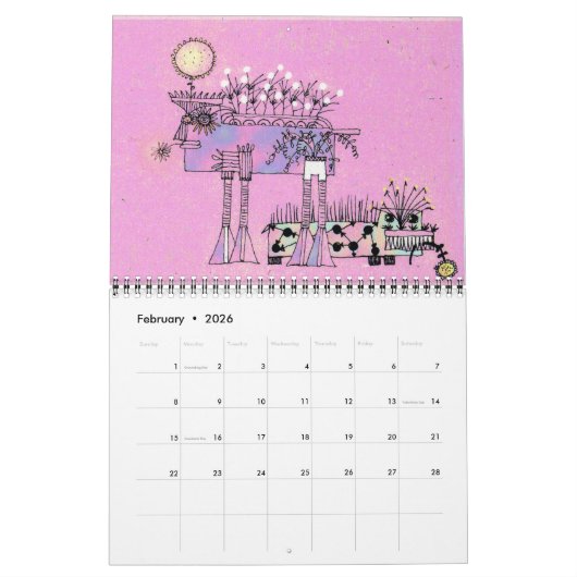 kleine schilderijenkalender kalender (Feb 2026)