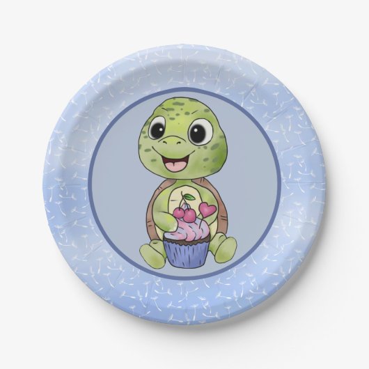 kleine Schildkröte pappteller Papieren Bordje (Voorkant)