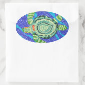 Kleine schildpad met veel Spots Ovale Sticker (Tas)