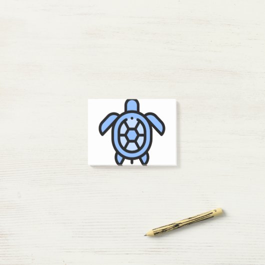 Kleine schildpad post-it® notes (Op bureau)