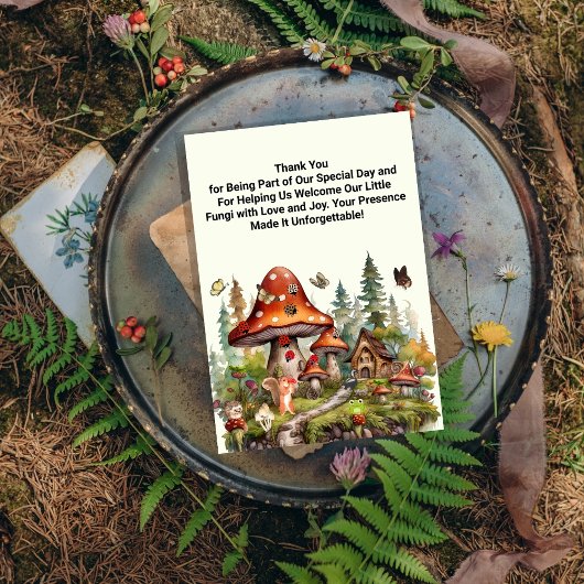 Kleine schimmels paddenstoelen grillige Herfst bab Bedankkaart