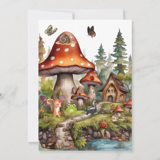 Kleine schimmels paddenstoelen grillige Herfst bab Kaart (Achterkant)