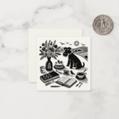 Kleine Schnauzer Note Kaart Notitiekaartje (Voorkant / Achterkant in situ)