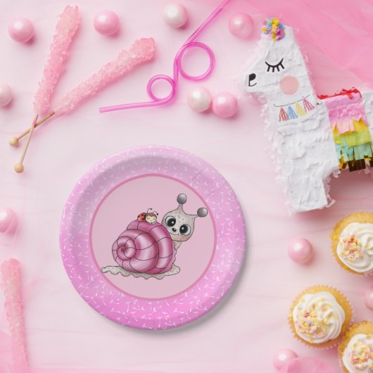 kleine Schnecke pappteller Papieren Bordje (Feest)