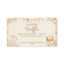 Kleine Schoenen om Te Vullen Luiers Raffle Ticket