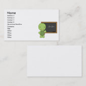 kleine schoolbord schildpad visitekaartje (Voorkant / Achterkant)