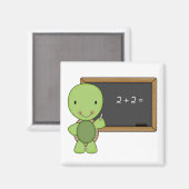 kleine schoolbordschildpad magneet (Voorkant / Achterkant)