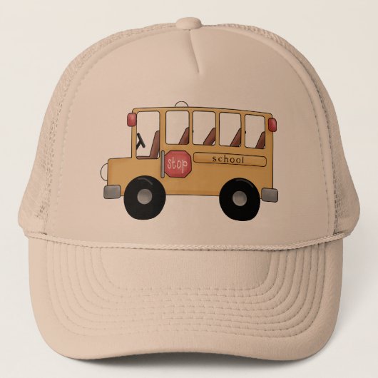Kleine schoolbus trucker pet (Voorkant)