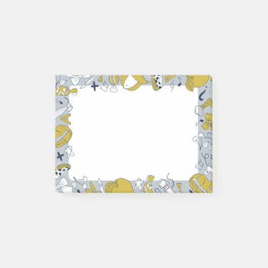 Kleine schoolspullen op een grappige manier post-it® notes (Voorkant)