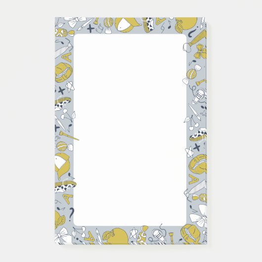 Kleine schoolspullen van de leraar  post-it® notes (Voorkant)