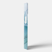 Kleine Schoonheid Modern Blauw Goud Fractal Bloem  Case-Mate iPhone Case (Achterkant / Rechts)