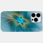 Kleine schoonheid moderne blauwe gouden fractale k Case-Mate iPhone case (Achterkant (horizontaal))