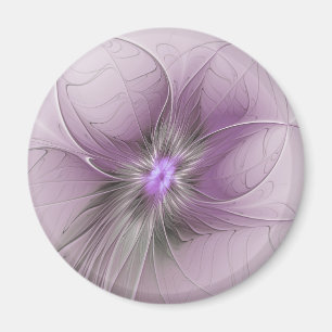 Kleine schoonheid moderne mauve grijze fractal kun magneet