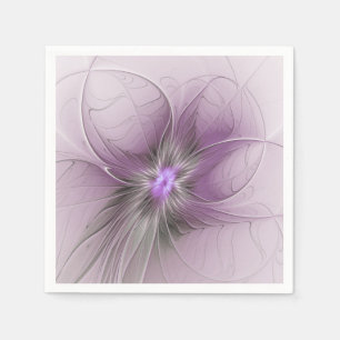 Kleine schoonheid moderne mauve grijze fractal kun servet