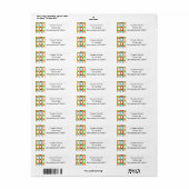 Kleine schuine rechthoeken etiket (Full Sheet)