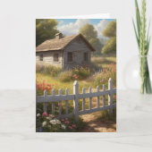 Kleine schuur in het land leeg kaart (Voorkant)