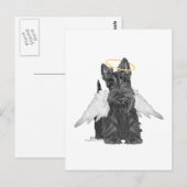 Kleine Scottie-engel Briefkaart (Voorkant / Achterkant)