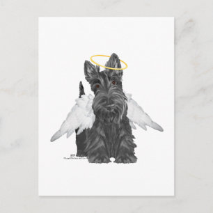 Kleine Scottie-engel Briefkaart