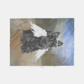 Kleine Scottie-engel Fleece Deken (Voorkant (Horizontaal))