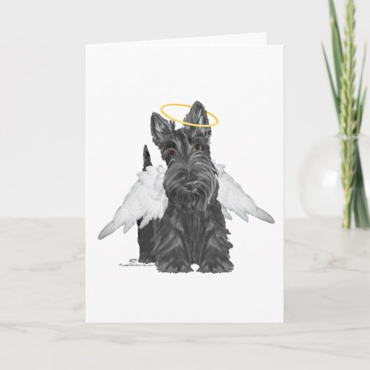 Kleine Scottie-engel Kaart (Voorkant)